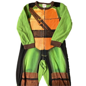 𝅺tmnt Onsie Light Flannel PJs, Youth Medium, GUC